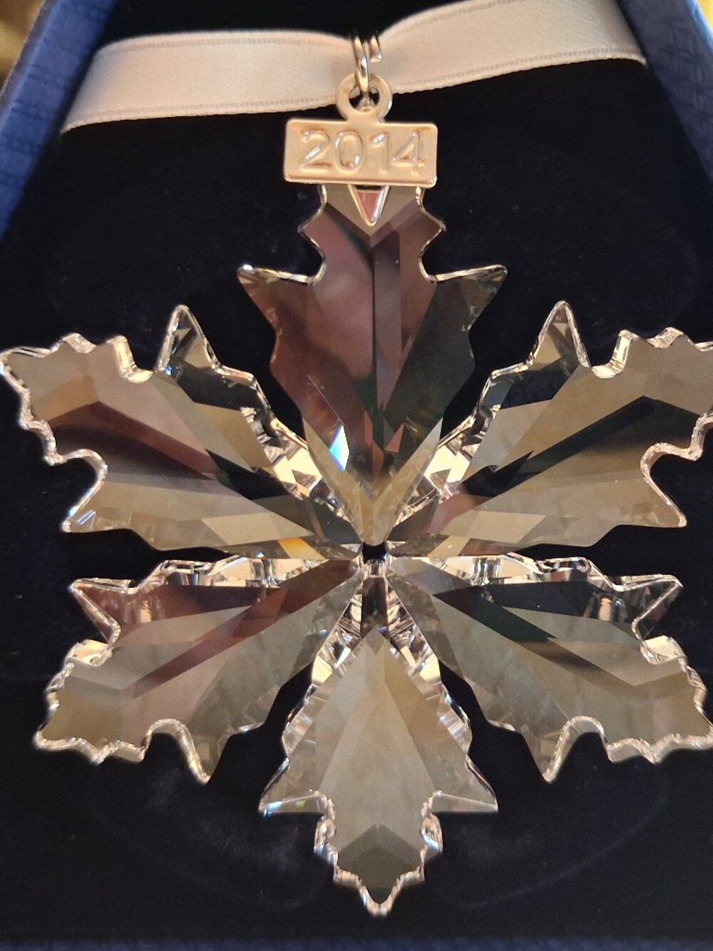SWAROVSKI 2014 Vintage* Rare* Christmas Ornament Crystal Snowflake